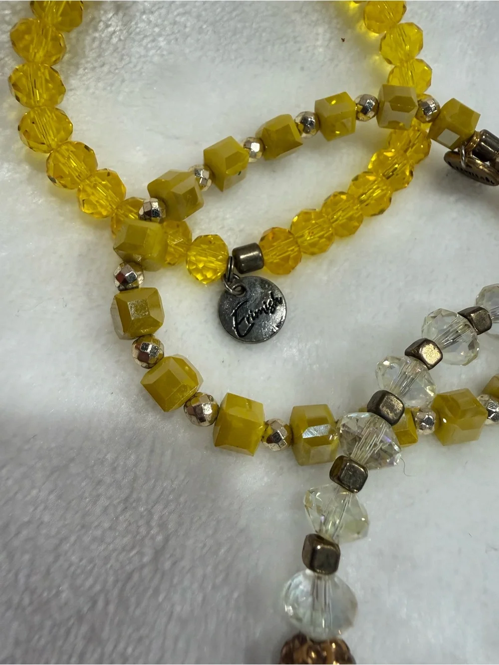 Erimish Yellow Beaded Bracelet Set